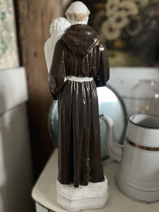 Stara figurka święty Antoni,  Józef z dzieciątkiem