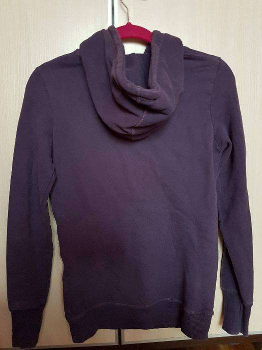 Superdry Super Dry bluza XS S fioletowa kangurka z kapturem