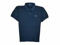 FRED PERRY Koszulka Polo Męska Granatowa Logowana r. M