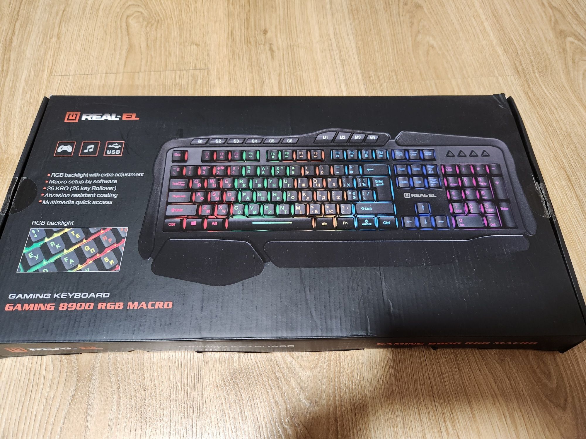 Клавіатура Real-El Gaming 8900 RGB Macro USB