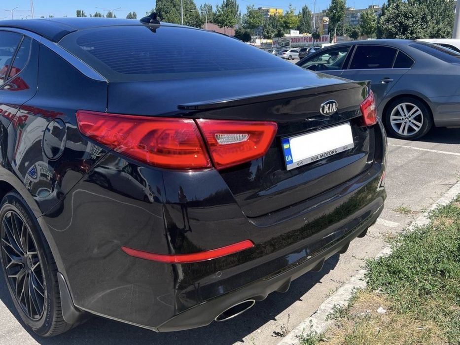 Спойлер лип  Kia Optima 2014-2015 ABS пластик, колір чорний глянець
