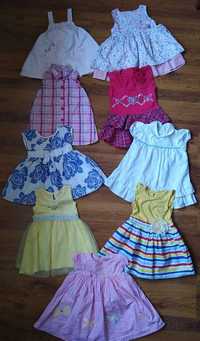 Duża paka r. 80 sukienki letnie ubranka dla dziewczynki wysyłka