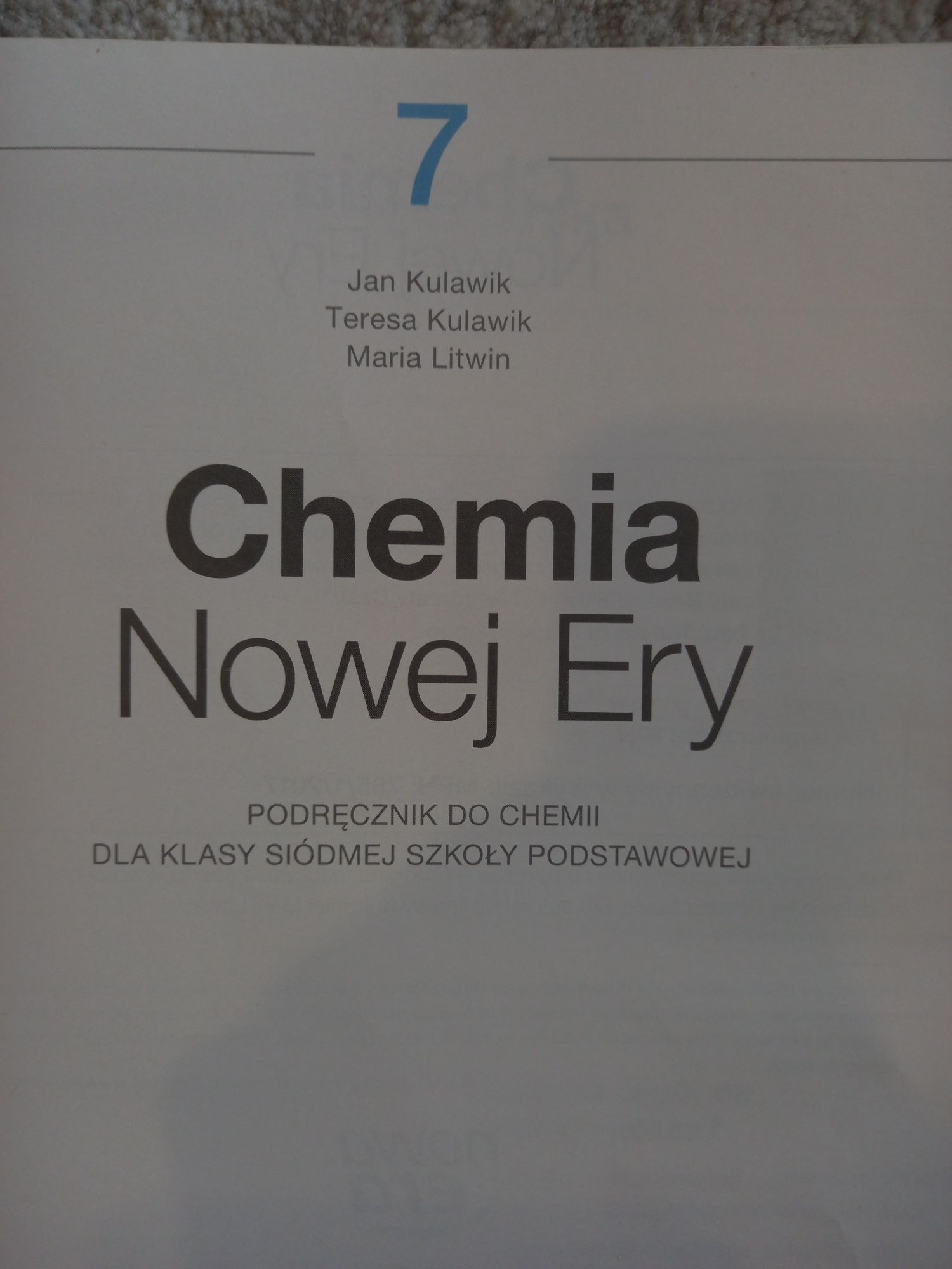 Chemia Nowej Ery, podręcznik do 7klasy