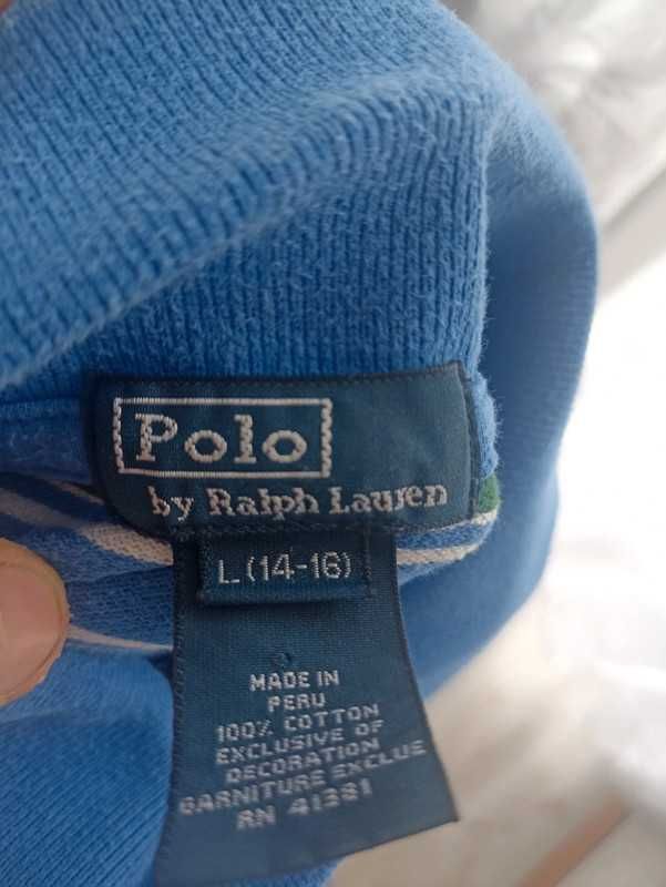 niebieska koszula polo ralph lauren vintage y2k na lato