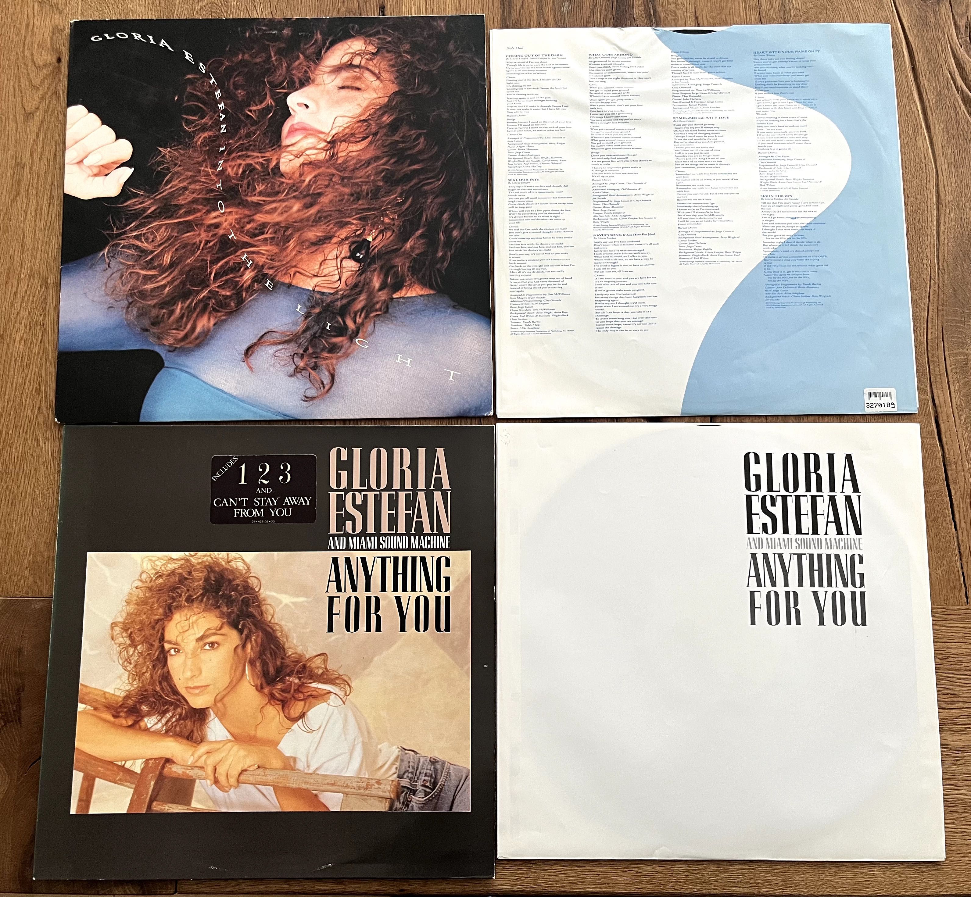 2x Lp vinyl Gloria Estefan Into the light  + Anything For You 1987 r.
