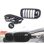 R024008C1 GRELHAS FRONTAIS PARA BMW X5 F15 13-20 X6 F16 14- PRETO BRILHANTE NIGH