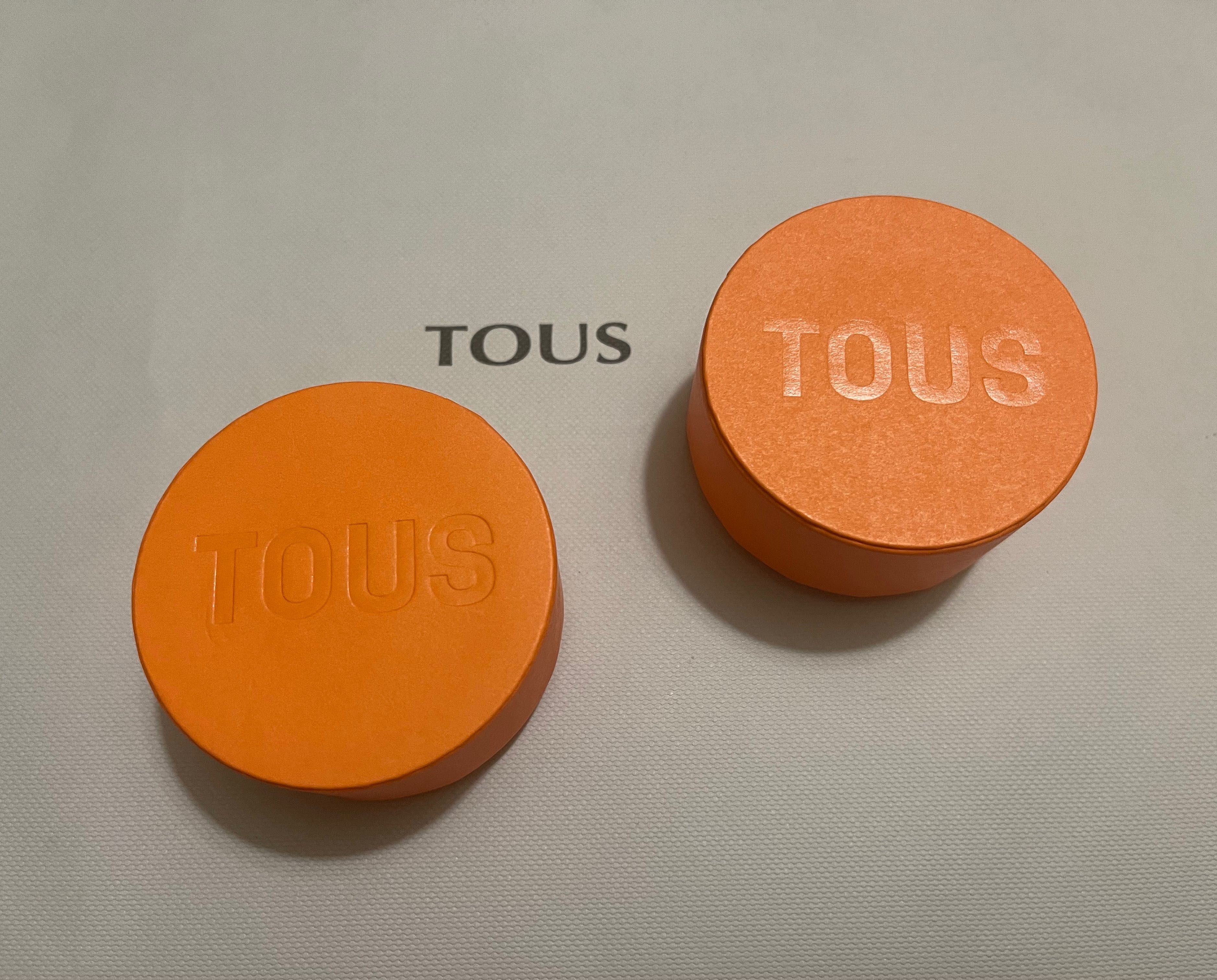 Tous pudełko pomarańczowe 6 cm nowe 2 sztuki
