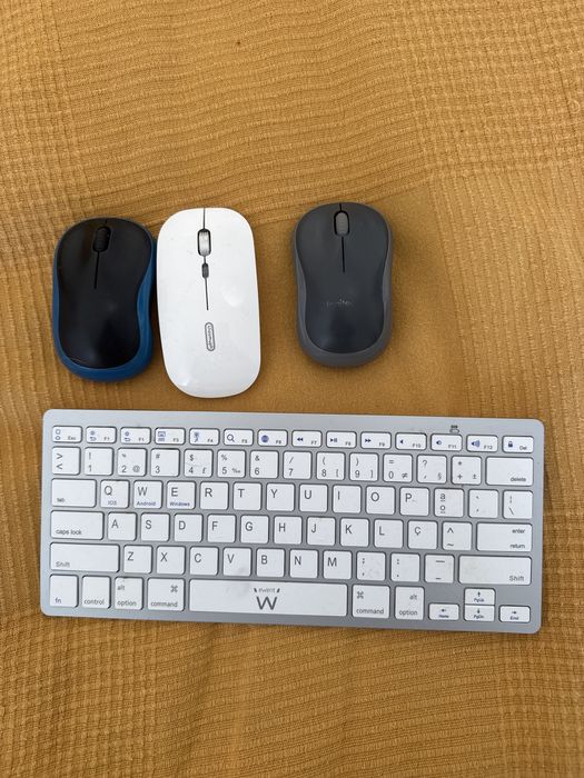 Ratos logitech + rato Uiosmuph + teclado ewent