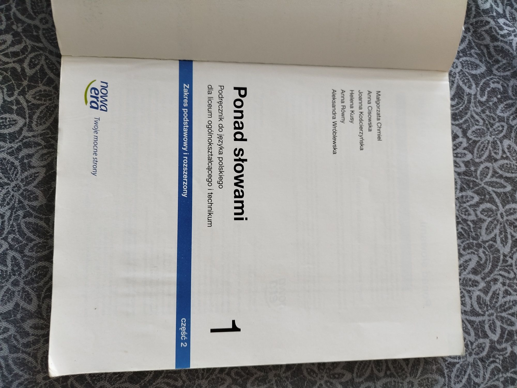 Podręcznik "Ponad słowami 1 część 2"