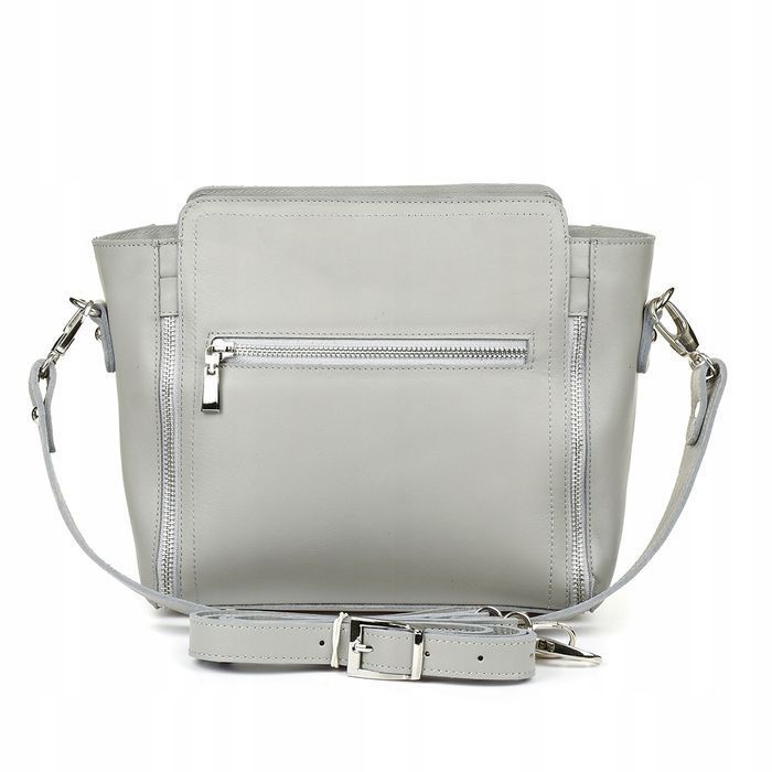 Belitimore torebka z paskiem skórzana sztywna 1 komora pasek szara