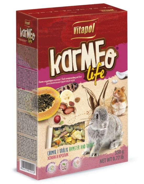 Karmeo life owocowy pokarm dla chomika i królika 350g