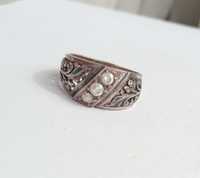 Перстень кольцо с камнями серебро 925 проба, винтаж