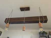 Lampa loftowa z belki