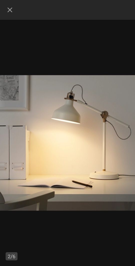 Lampa ikea, RANARP stołowa, biurkowa, warsztatowa