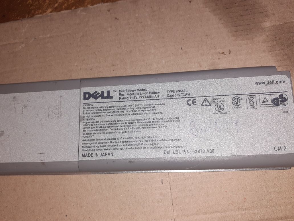 Батарея  DELL (F62G0) Latitude, 8N544