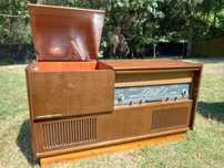 ! Radio Radiola Loewe Opta Malmö-Stereo Szafa Grająca Antyk Gramofon !