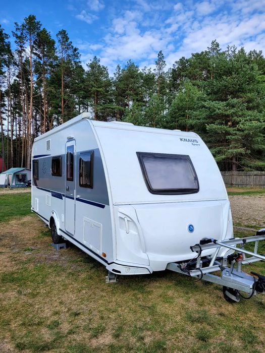 KNAUS Sport 500 KD Silver Selection  Doskonale wyposażona rodzinna przyczepa kempingowa w b. dobrym stanie