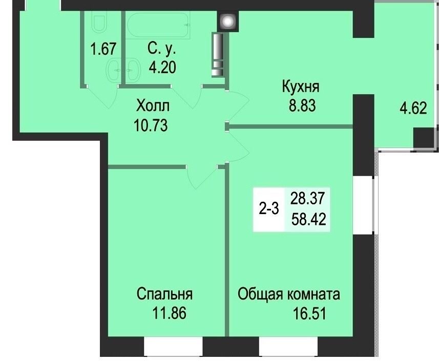 Первый взнос:16,900 2 ком(58м2) Рассрочка 30месяцев.