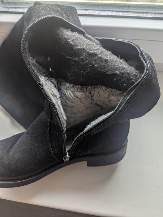 Ботфорди замша чорні