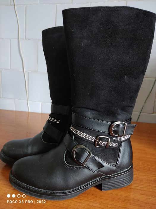 Зимові сапоги, натуральна шкіра