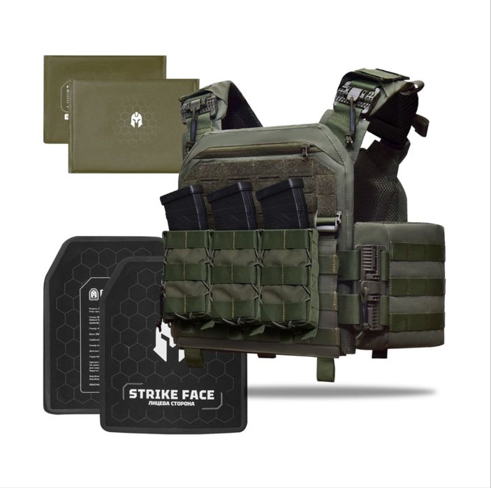 Бронежилет 6клас ДСТУ плитоноска, керамічні плити, балістика, підсумки