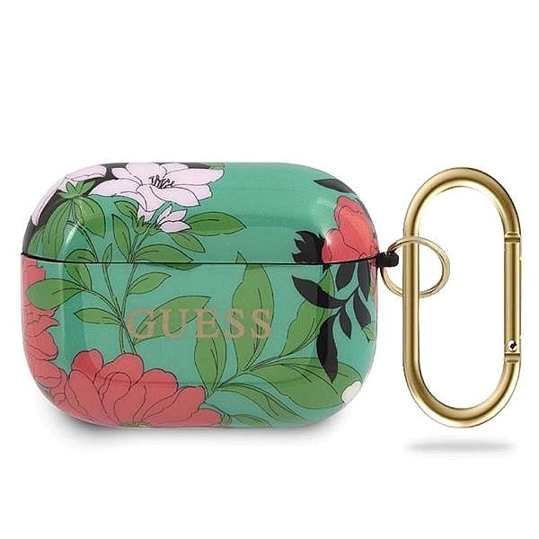 Etui Guess N.1 Flower Collection na AirPods Pro - zielone