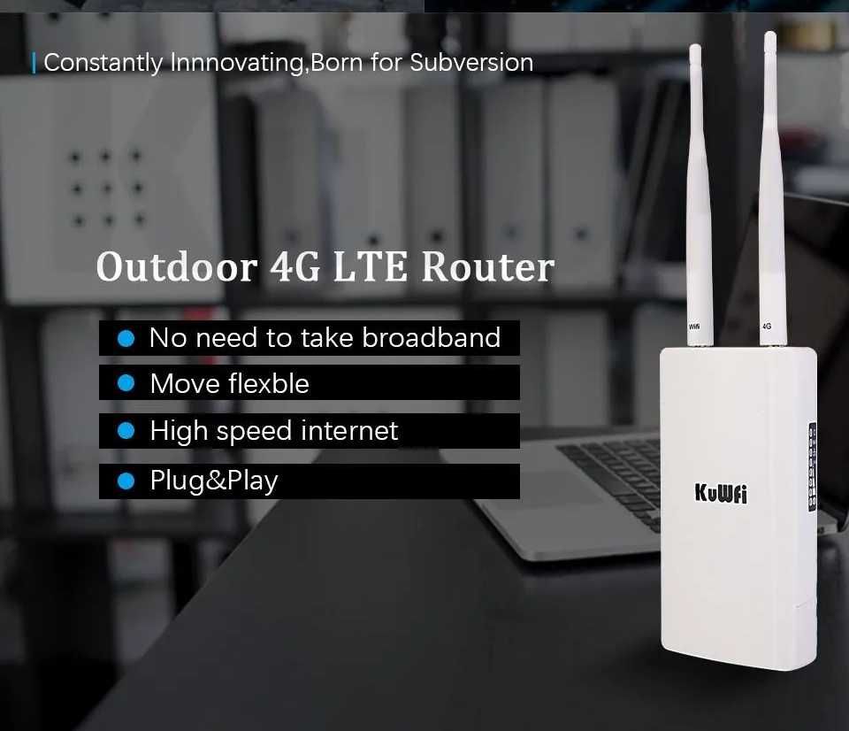 Router bezprzewodowy na kartę SIM monitoring 4G wi-fi LTE 150 Mb/s