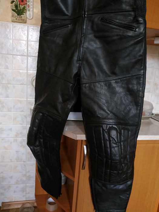 Чоловічий цілісний шкіряний мотокомбінезон ASHMAN 56 розмір XXL UK 36