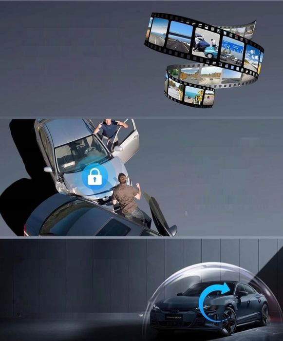 Kamerka samochodowa Rhorawill 4 Obiektywowy Wideorejestrator