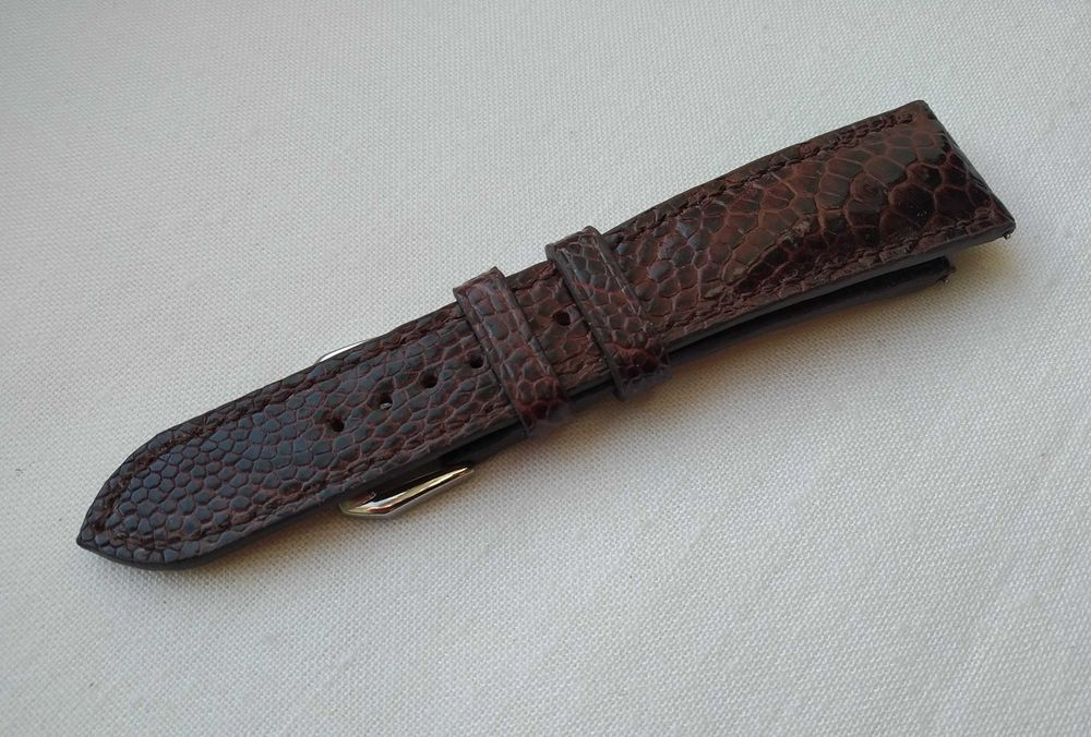 Pasek skórzany do zegarka 22 / 18 mm Noga strusia , szybki montaż