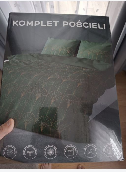 Pościel mikrofibra zielona 160×200