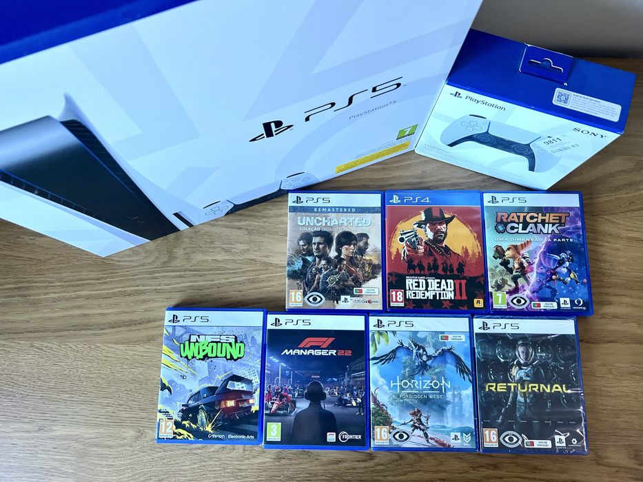 PS5 - Playstation 5 standard + Comando Dualsense + Jogo à escolha