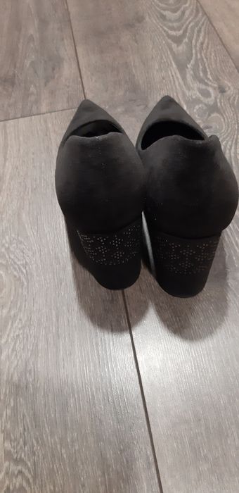 Туфлі жіночі, 38 розмірі, темно-сірі, натуральний замш