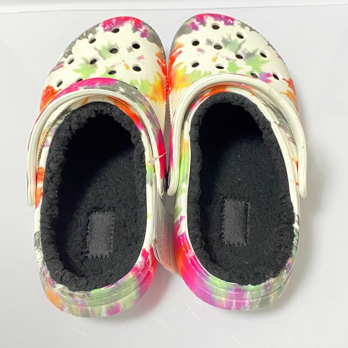 Утеплені домашні капці Crocs Classic Lined Tie-Dye, різні розміри