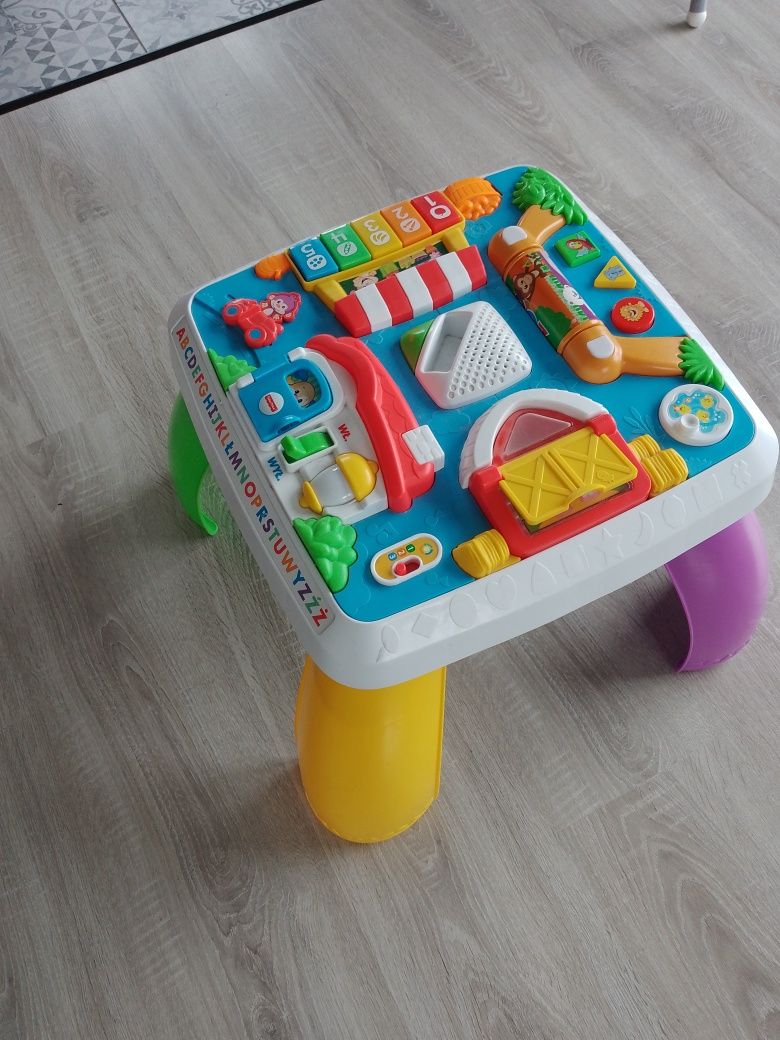 Stolik edukacyjny Fisher Price mówi, śpiewa po polsku i po angielsku