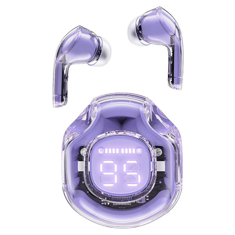 słuchawki bezprzewodowe z etui t8 bluetooth tws fioletowe
