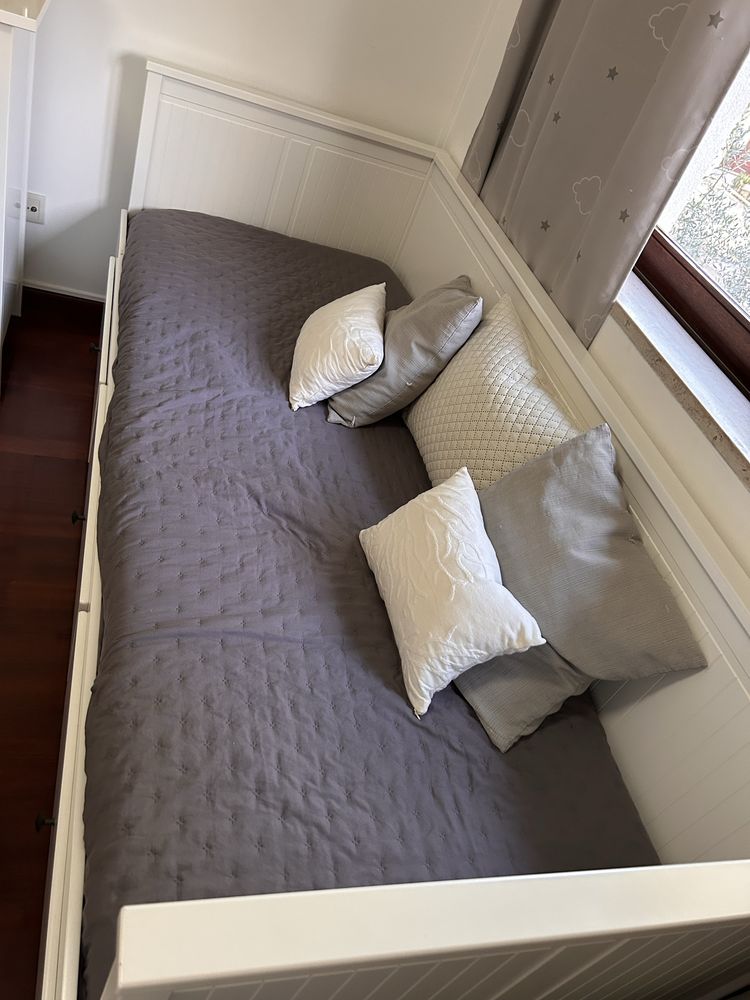 Cama individual/dupla com 3 gavetas