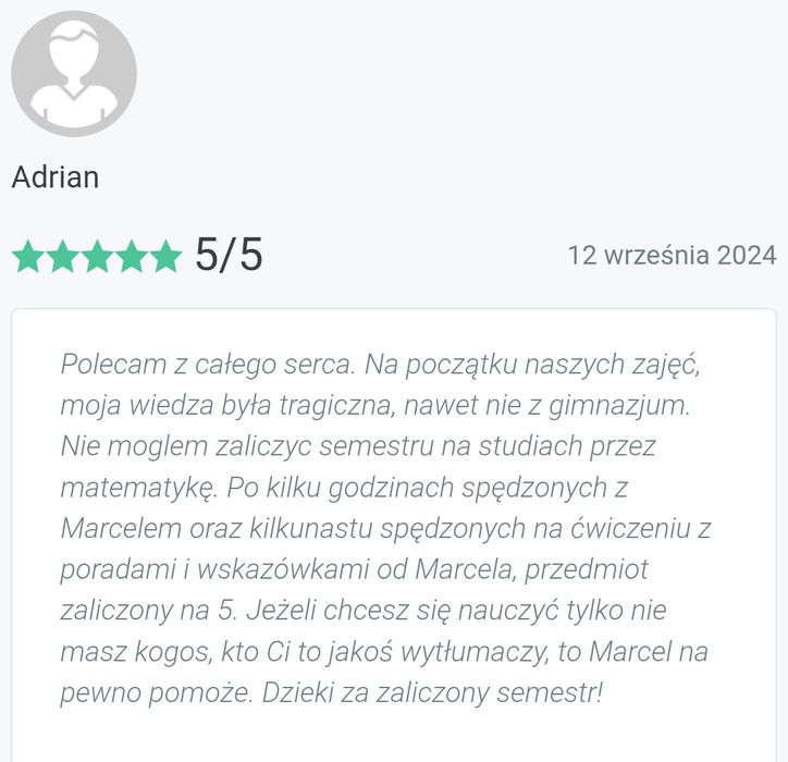 Korepetycje matematyka [Matura, Liceum, Studia] online i stacjonarnie