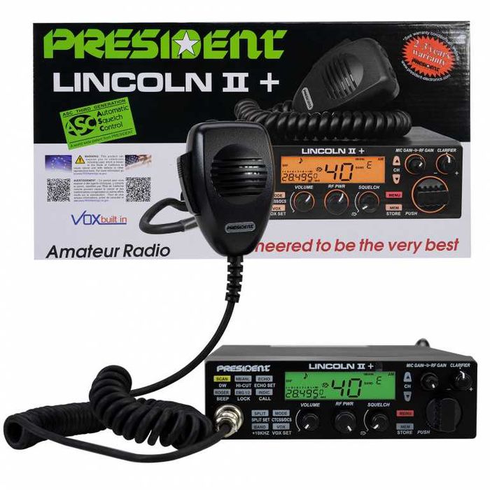 Сі-Бі Радіостанція President LINCOLN II + ASC TXSE041