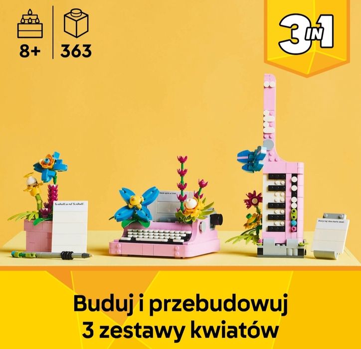 LEGO Creator 3 w 1 Maszyna do pisania z kwiatami 31169