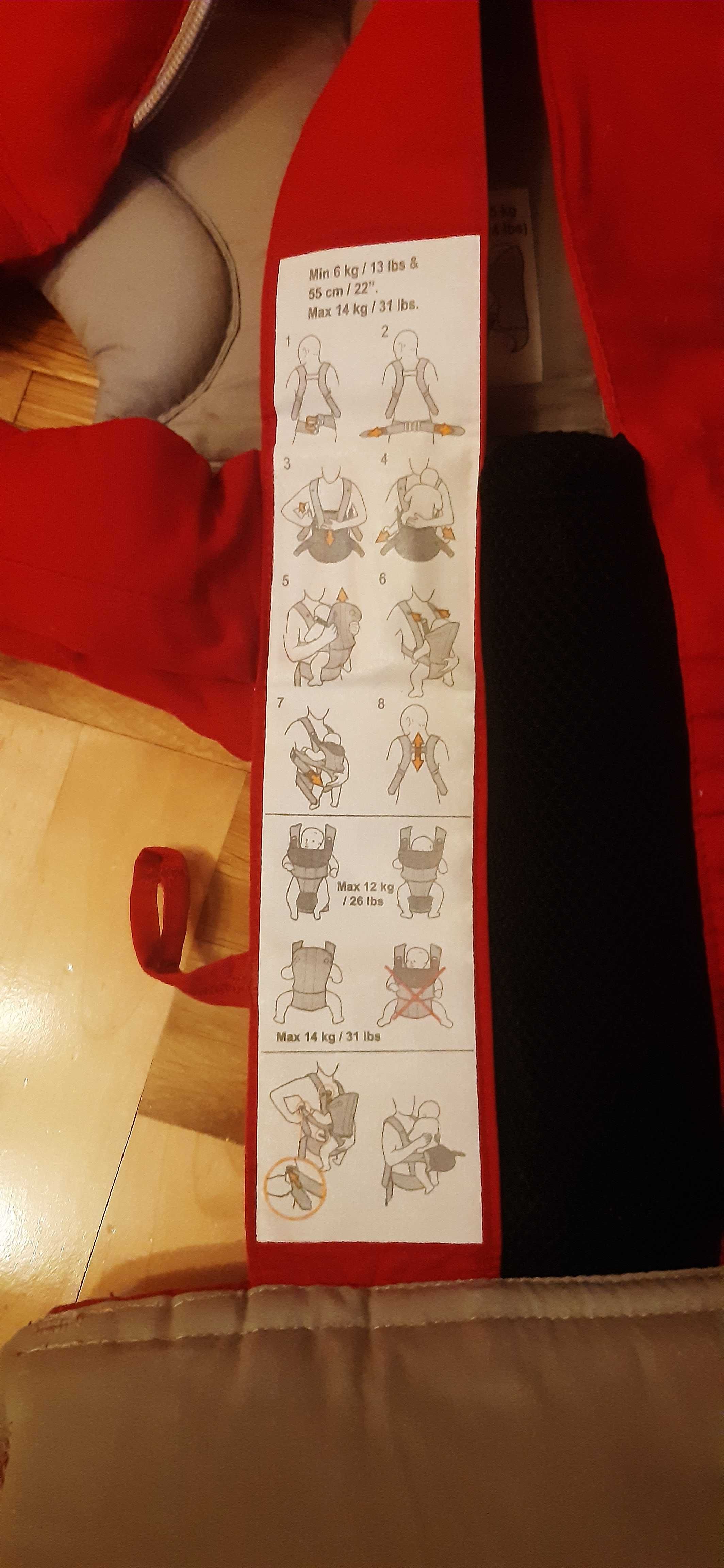 nosidełko babybjorn, śliniak plus pokrowiec