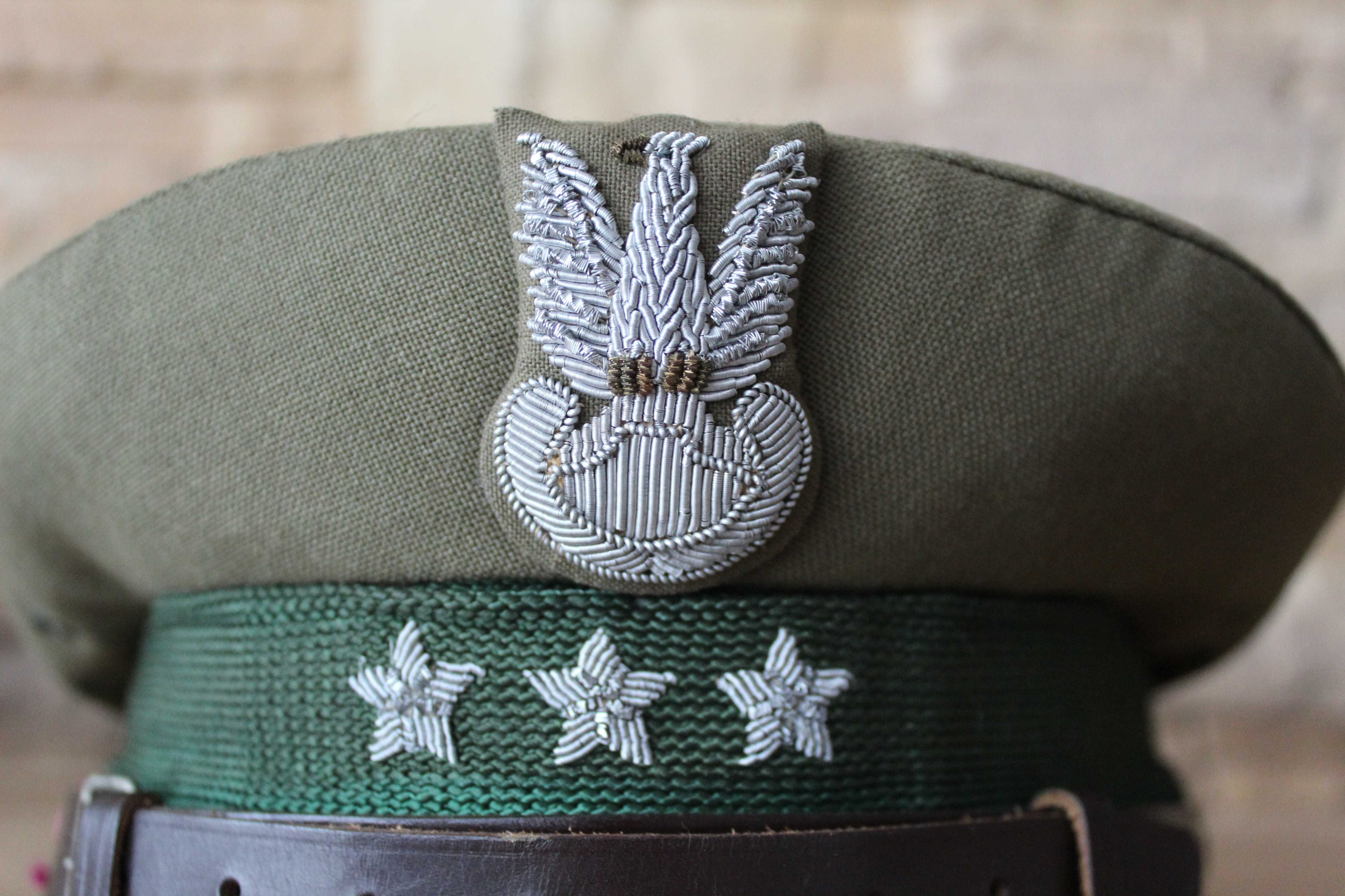 Czapka oficerska Pułkownika LWP WOP pagony WOP