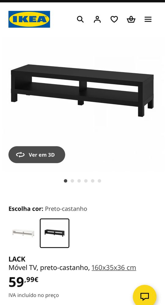 Movel de tv preto ikea