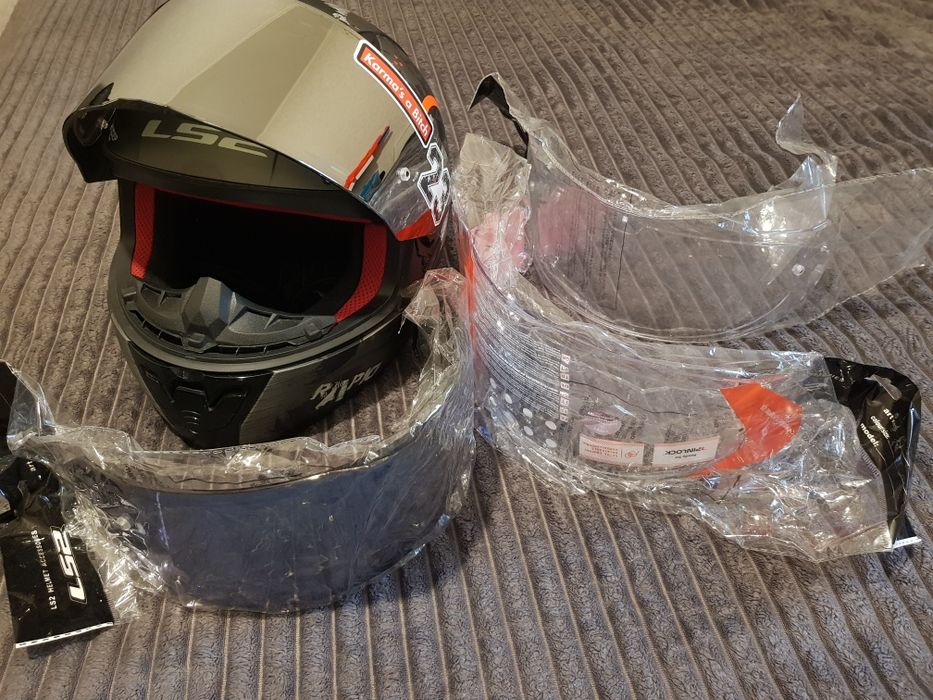 Мотошлем LS2 Rapid L + 3 визора + пинлок