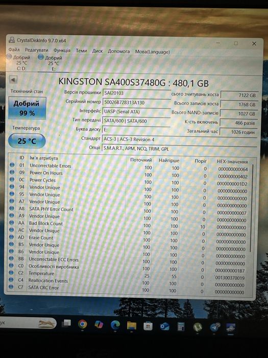 SSD Kingston 2.5” 480GB