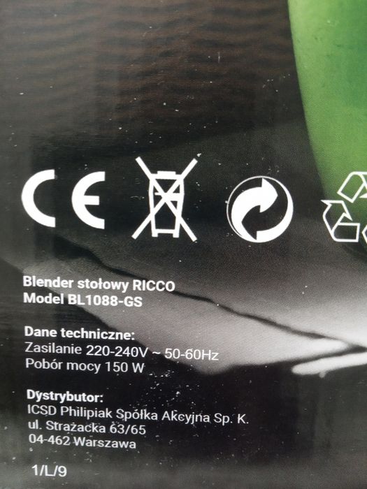 Blender stołowy Ricco