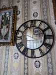 Zegar glamour 50cm lustrzany ścienny