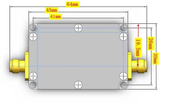 Підсилювач сигналу 20dB 10MHz-6GHz