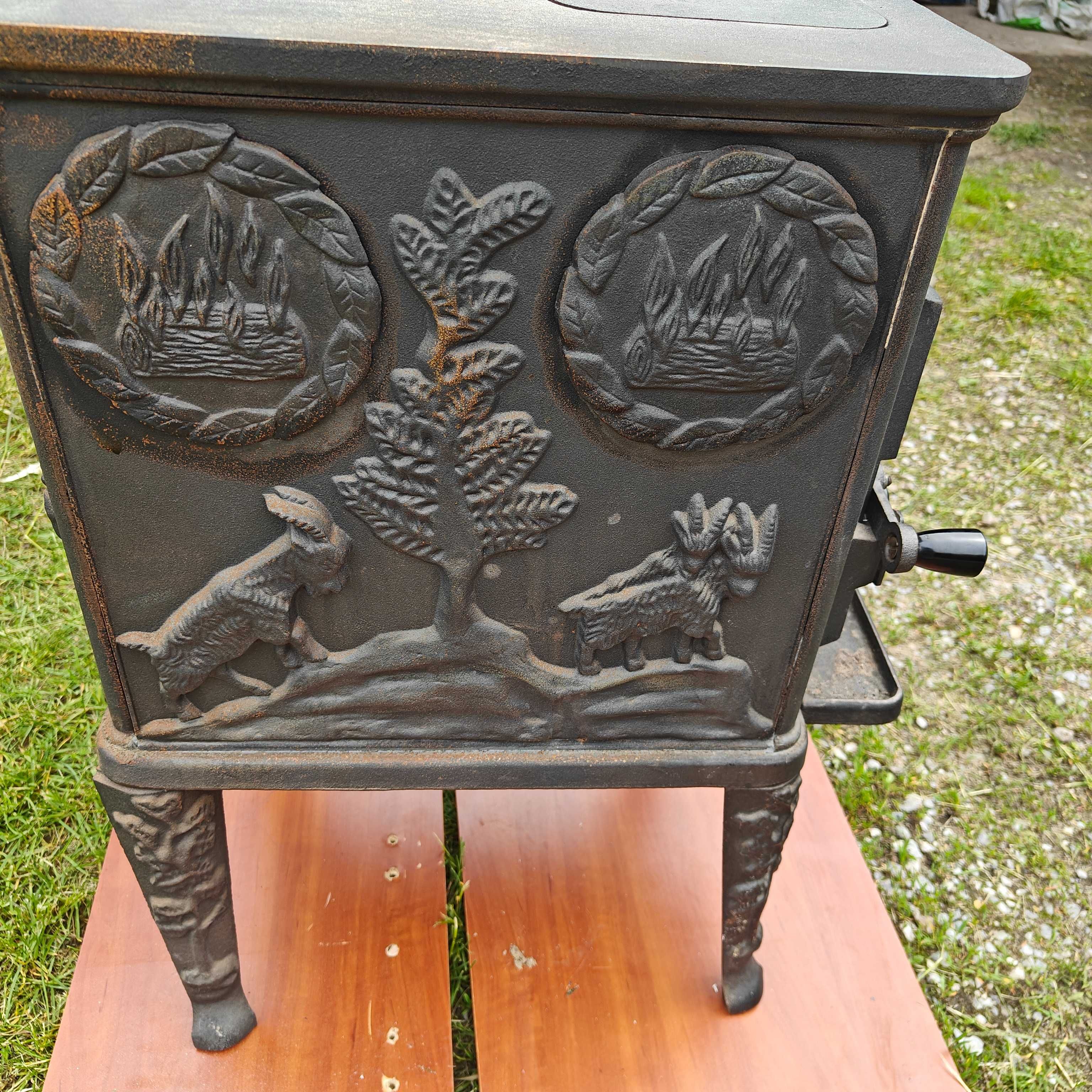 Piekny stylowy kominek DOVRE Jotul żeliwny koza piec komin norweski