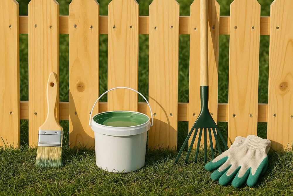 Drobne prace ogrodowe – malowanie płotów, drewutni, grabienie liści